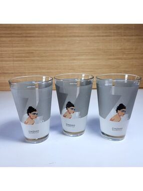 Cinzano Mixin’ Style Vintage Glasses Barware 5” Tall Retro Advertising